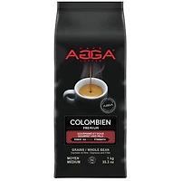 Agga Colombien Premium Medium/Dark Roast Espresso Whole Beans - 35.3oz (1kg)