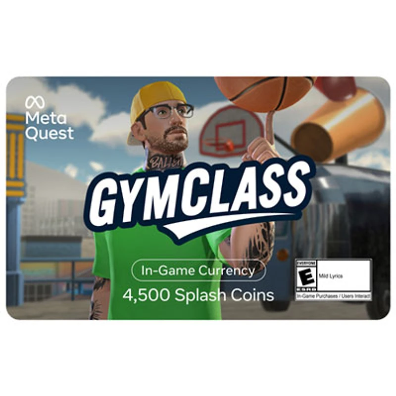 Meta Quest Gift Card - Gym Class 4500 Splash Coins - Digital Download
