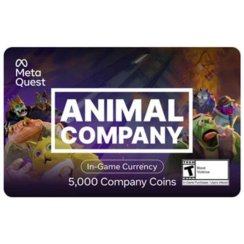 Meta Quest Gift Card - Animal Company 5000 Coins - Digital Download