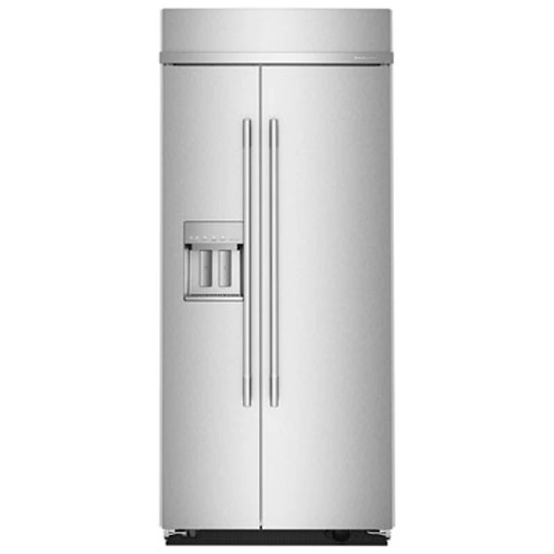 KitchenAid 36" 20.8 Cu. Ft. Side-By-Side Refrigerator w/Water & Ice Dispenser (KBSD736SPS) - Stainless Steel