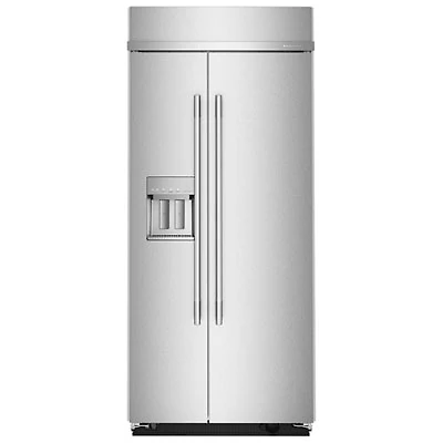 KitchenAid 36" 20.8 Cu. Ft. Side-By-Side Refrigerator w/Water & Ice Dispenser (KBSD736SPS) - Stainless Steel