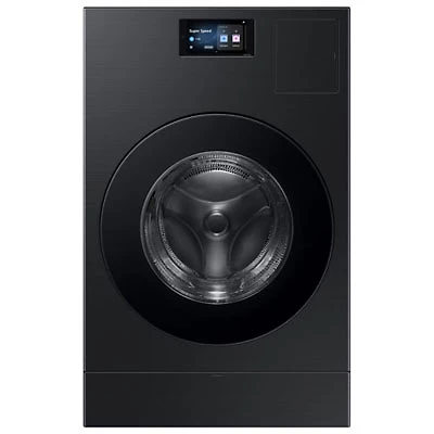 Open Box - Samsung 6.1 Cu. Ft. Vented Electric Washer & Dryer Combo (WD90F53AVBAC) - Brushed Black - Scratch & Dent