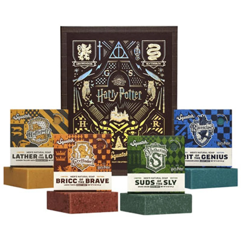 Dr. Squatch Men's Natural Bar Soap Harry Potter Limited Edition Collector's Box