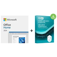 Microsoft Office Home 2024 & ESET Home Security Essential (PC/Mac) - 1 User - 1 Device - Bilingual - Digital Download