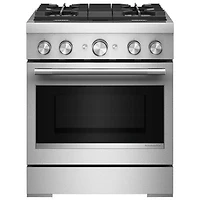 KitchenAid 30" 4.1 Cu. Ft. True Convection Free-Standing 4-Burner Dual Fuel Range (KFDS930SSS) - Stainless Steel