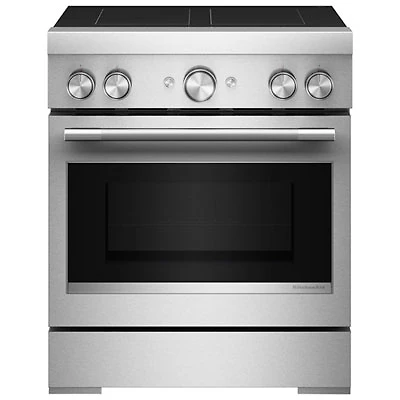 KitchenAid 30" 4.1 Cu. Ft. True Convection Free-Standing 4-Element Induction Range (KFIS930SSS) - Stainless Steel