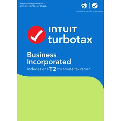 TurboTax Business Incorporated with T2 Corporate Tax Retun 2025 (PC) - 1 User - 1 Returns - English - Digital Download
