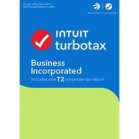 TurboTax Business Incorporated with T2 Corporate Tax Retun 2025 (PC) - 1 User - 1 Returns - English - Digital Download