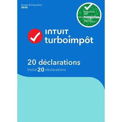 TurboImpôt 2025 (PC) - 1 User - 20 Returns - French - Digital Download