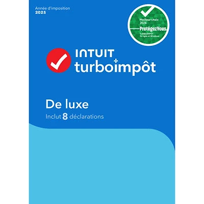 TurboImpôt De luxe 2025 (PC) - 1 User - 8 Returns - French - Digital Download