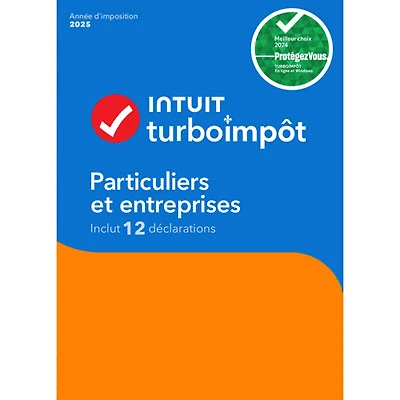 TurboImpôt Particuliers et entreprises 2025 (PC) - 1 User - 12 Returns - French - Digital Download