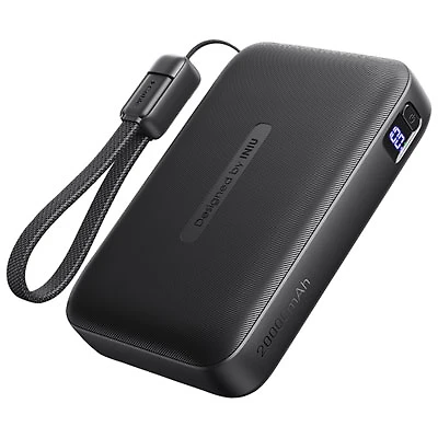 INIU Pocket Neo 20000 mAh 22.5W USB-C/USB-A Power Bank - Black