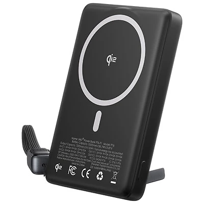 INIU MagPro Ultra Slim 10000 mAh 45W USB-C PD Power Bank with Wireless Qi2 & MagSafe Charger - Black