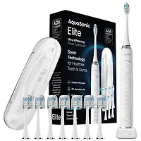 AquaSonic Elite Smart Electric Toothbrush - White