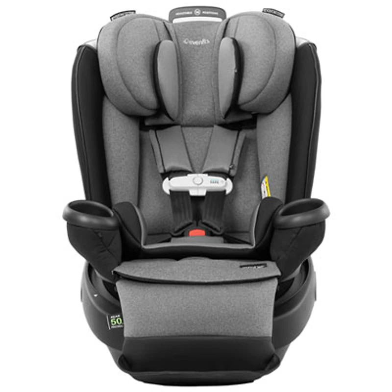 Evenflo Gold Revolve360 Extend All-in-One Convertible High-back Booster Car Seat w/ SensorSafe - Moonstone Grey
