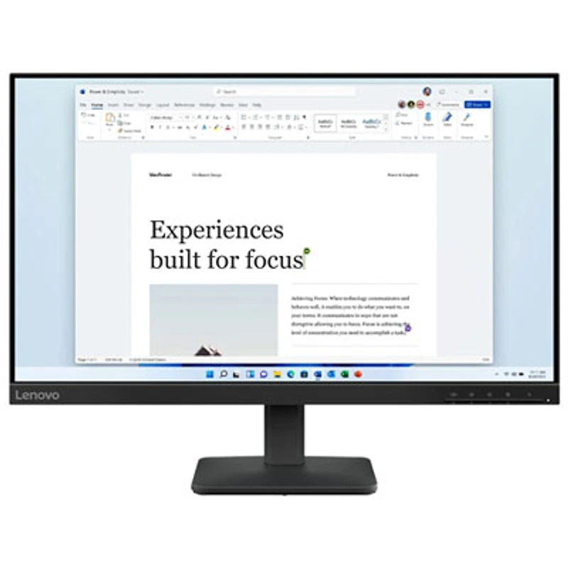 Lenovo 24" 100Hz 6ms GTG IPS LED Monitor (68C2KCC1UZ) - Raven Black