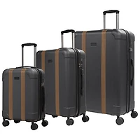 Open Box - Bugatti Windsor 3-Piece Hard Side Expandable Luggage Set - Charcoal