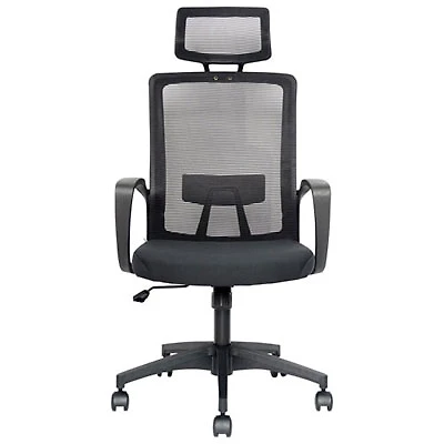 Open Box - Naz Aspire Full-Back Mesh Office Chair with Headrest - Black