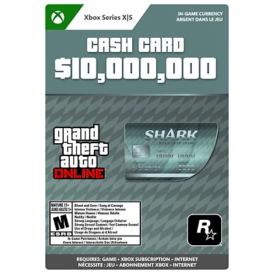 GTA Online - $10,000,000 Megalodon Shark Cash Card (Xbox Series X|S) - Digital Download