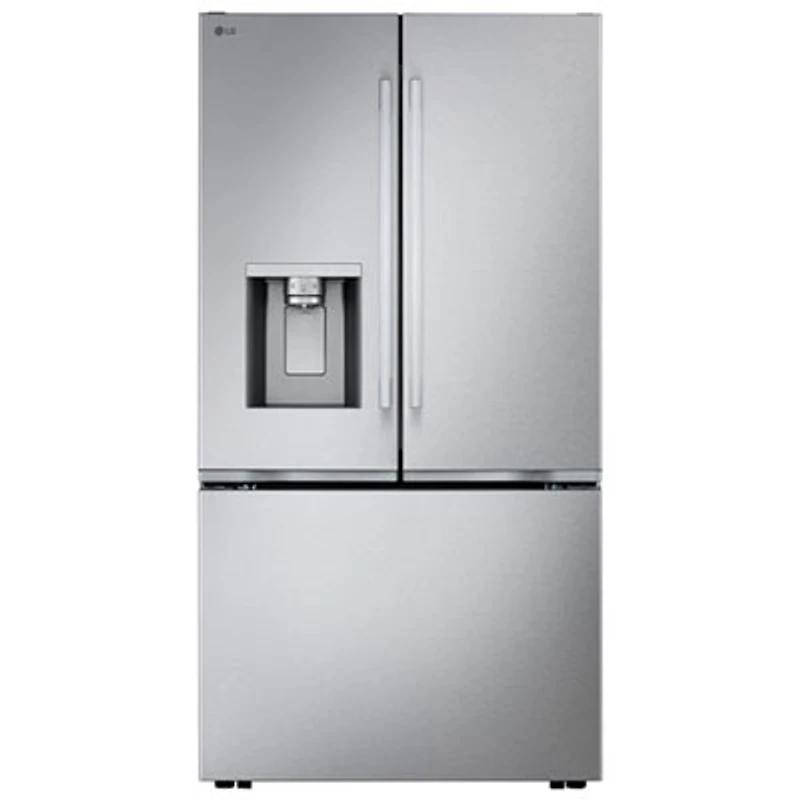 Open Box - LG 36" 23.7 Cu. Ft. French 3-Door Counter-Depth MAX Refrigerator with Zero Clearance - SS - Scratch & Dent