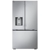 Open Box - LG 36" 23.7 Cu. Ft. French 3-Door Counter-Depth MAX Refrigerator with Zero Clearance - SS - Scratch & Dent
