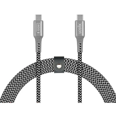 LOGiiX Piston Connect 100W 1.5m (4.9ft.) Braided USB-C to USB-C Cable (LGX