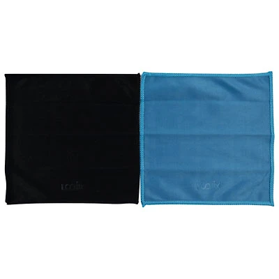 LOGiiX Microfibre Cloth Screen Cleaner - 2-Pack - Blue/Black