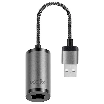LOGiiX Piston Connect USB-A to 1Gbit Ethernet Adapter - Graphite Grey