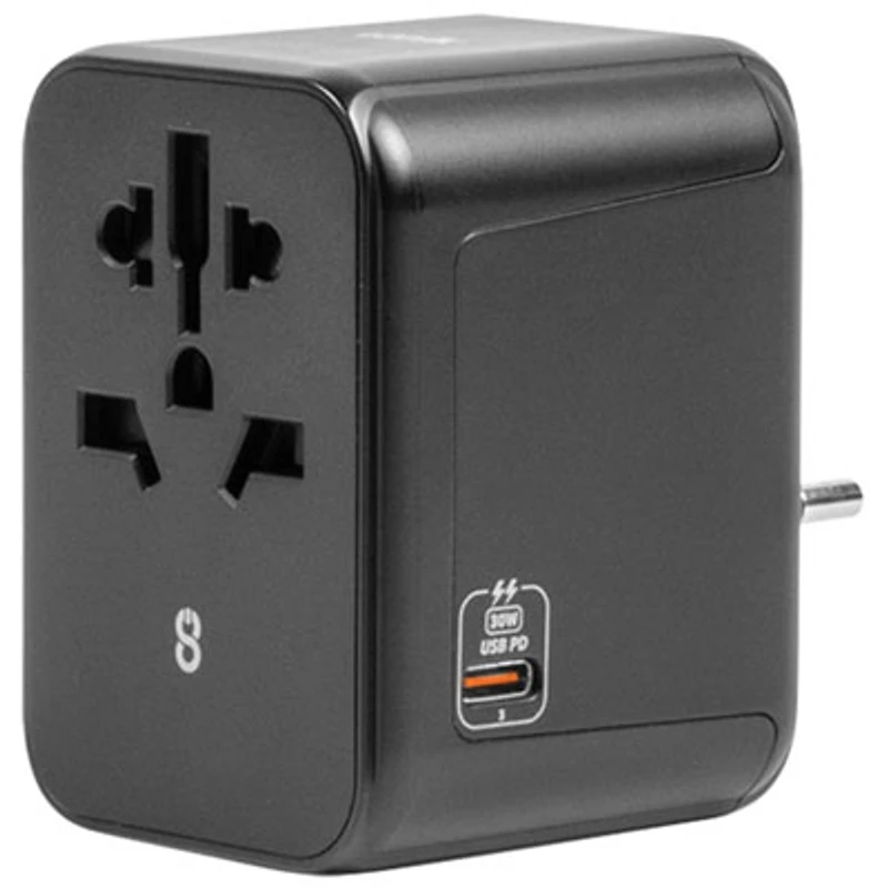 LOGiiX World Traveler XL 30W Travel Adapter - Black