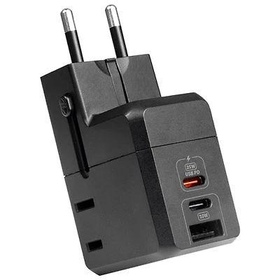 LOGiiX World Traveler Lite II 25W Travel Adapter - Black