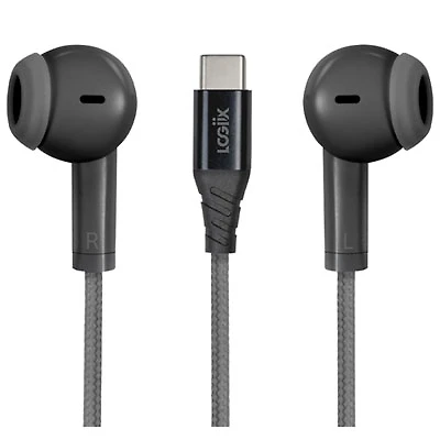 LOGiiX Vibrance Melody In-Ear Wired Earphones with USB-C Connector - Black