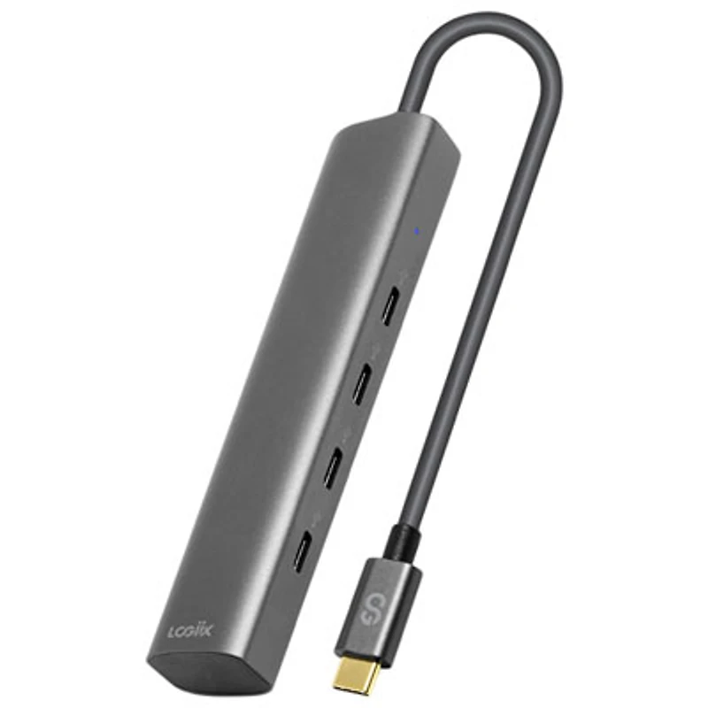 LOGiiX 4-Port USB-C Slim Hub (LGX-13894) - Graphite Grey