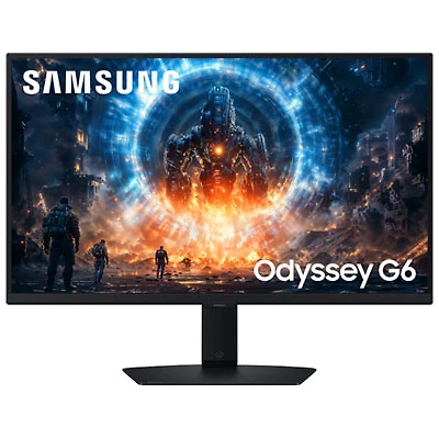 Samsung Odyssey G6 27" QHD 350Hz 1ms GTG IPS LED G-Sync FreeSync Gaming Monitor (LS27FG602ENXZA) - Black