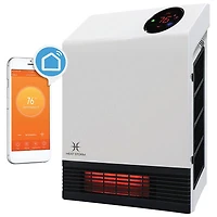 Heat Storm Deluxe 1000W Infrared Wall Mount Electric Heater with Wi-Fi