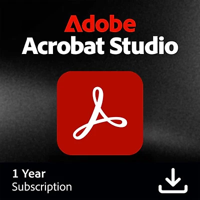 Adobe Acrobat Studio - 1-User - 1 Year - Digital Download