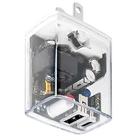 LOGiiX Power Plus Crystal Duo 20W USB-C/USB-A Wall Charger - Clear