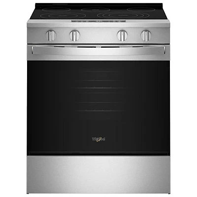 Open Box - Whirlpool 30" 5.3 Cu Ft Fan Convection Slide-In Electric Air Fry Range (YWSES5030SZ) -SS - Scratch & Dent
