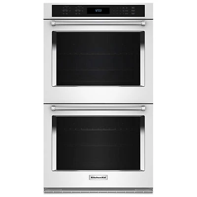 Open Box - Kitchenaid 27" 10 Cu. Ft. Double True Convection Electric Wall Oven (KOED530PWH) - White - Scratch & Dent