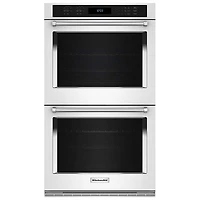 Open Box - Kitchenaid 27" 10 Cu. Ft. Double True Convection Electric Wall Oven (KOED530PWH) - White - Scratch & Dent