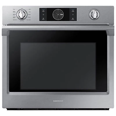 Open Box - Samsung 30" 5.1 Cu Ft True Convection Electric Steam Wall Oven - Stainless Steel - Scratch & Dent