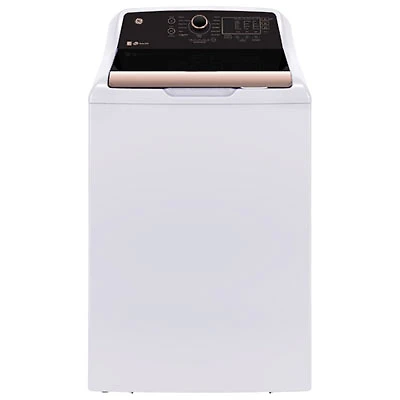 GE 5.3 Cu. Ft. Top Load Washer (GTW690BMYWR) - White / Rose gold