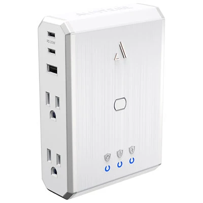 Austere 4-Outlet Surge Protector with USB-A & Dual USB-C Ports