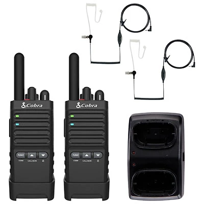 Cobra FRS 2-Way Radios with Headsets (CBRPX652) - 2 Pack