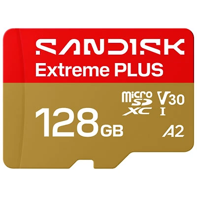 SanDisk Extreme Plus 128GB 250MB/s microSD UHS-I Memory Card