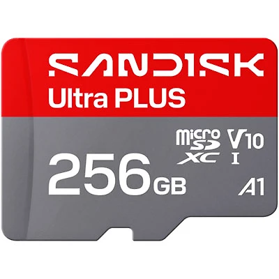 SanDisk Ultra Plus 256GB 200MB/s UHS-I microSD Memory Card