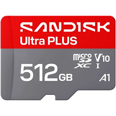 SanDisk Ultra Plus 512GB 200MB/s UHS-I microSD Memory Card