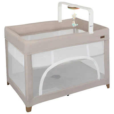 Evenflo Eris One-Hand Playard with Bassinet - Coastal Coffee