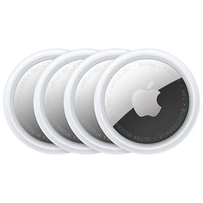 Apple AirTag (2nd generation) Bluetooth Item Tracker - 4 Pack - White