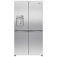Hisense 36" 22.7 Cu. Ft. French Door Refrigerator with Water Dispenser (RQ23G4FSEI) - Stainless Steel