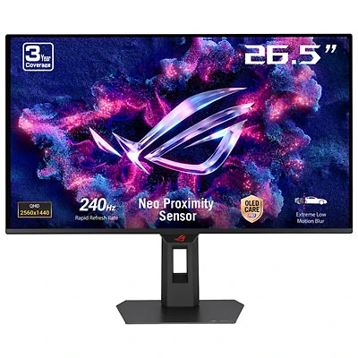 ASUS ROG Strix 27" QHD 240Hz 0.03ms GTG OLED G-Sync FreeSync Gaming Monitor (XG27AQDMES)